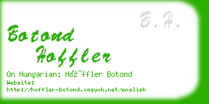 botond hoffler business card